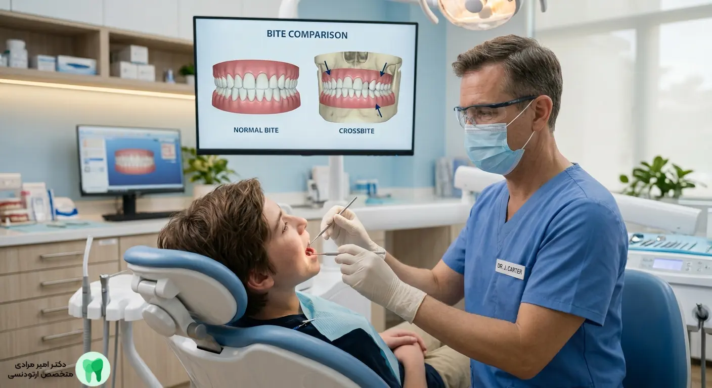 کراس بایت چیست؟ علائم، علت، عوارض و بهترین روش درمان Crossbite